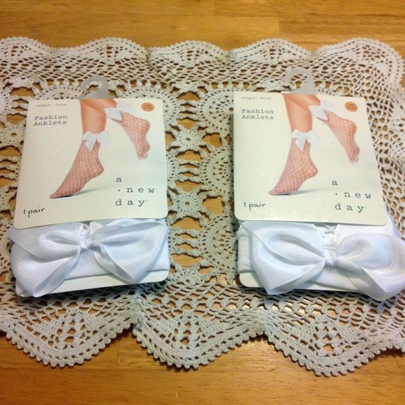 a new day Accessories - Two new pair of fishnet women's ankle socks from a new day / Target